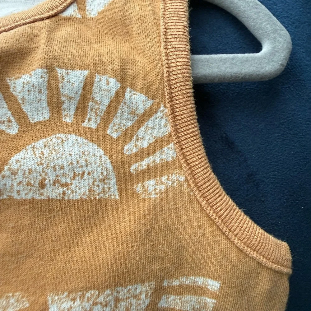 Carter's Cream Tee with Mustard Neck Trim